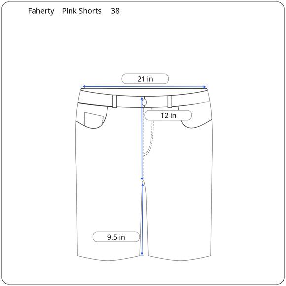 Faherty Tradewinds Linen Blend Shorts Mens 38 Chino Pink Knit Preppy‎ Beach - Picture 10 of 10